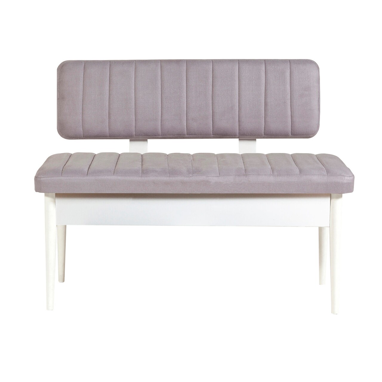 Bancheta cu spatar, Vina 0701-2, Vella, Soho, White, 110x40x85 cm - imagine 7